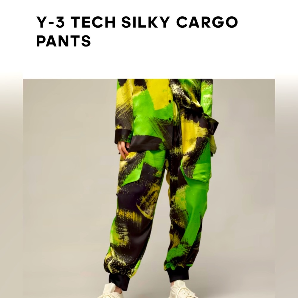 Adidas x Y-3 Graphic Tech Silky Cargo Pants Women Size L